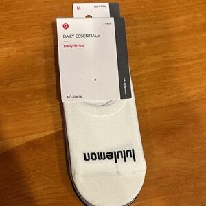 lululemon athletica Daily Stride No-Show Socks - White, Black & Gray
